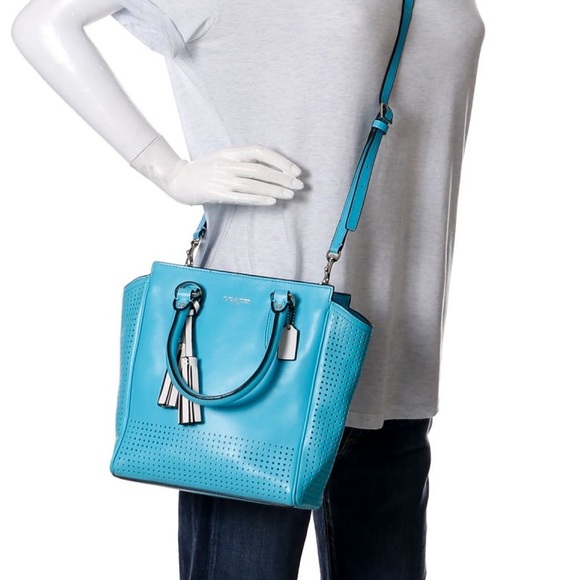 Coach Legacy Perforated Mini Tanner Bag - Blue - Picture 2 of 11